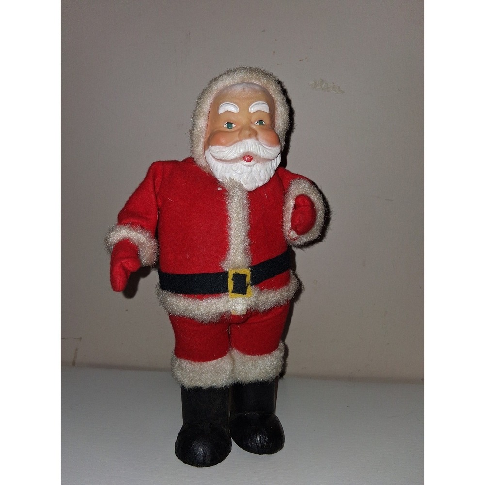 Vintage Made in Japan Santa Claus Figure 10" Felt Suit Christmas Decoration